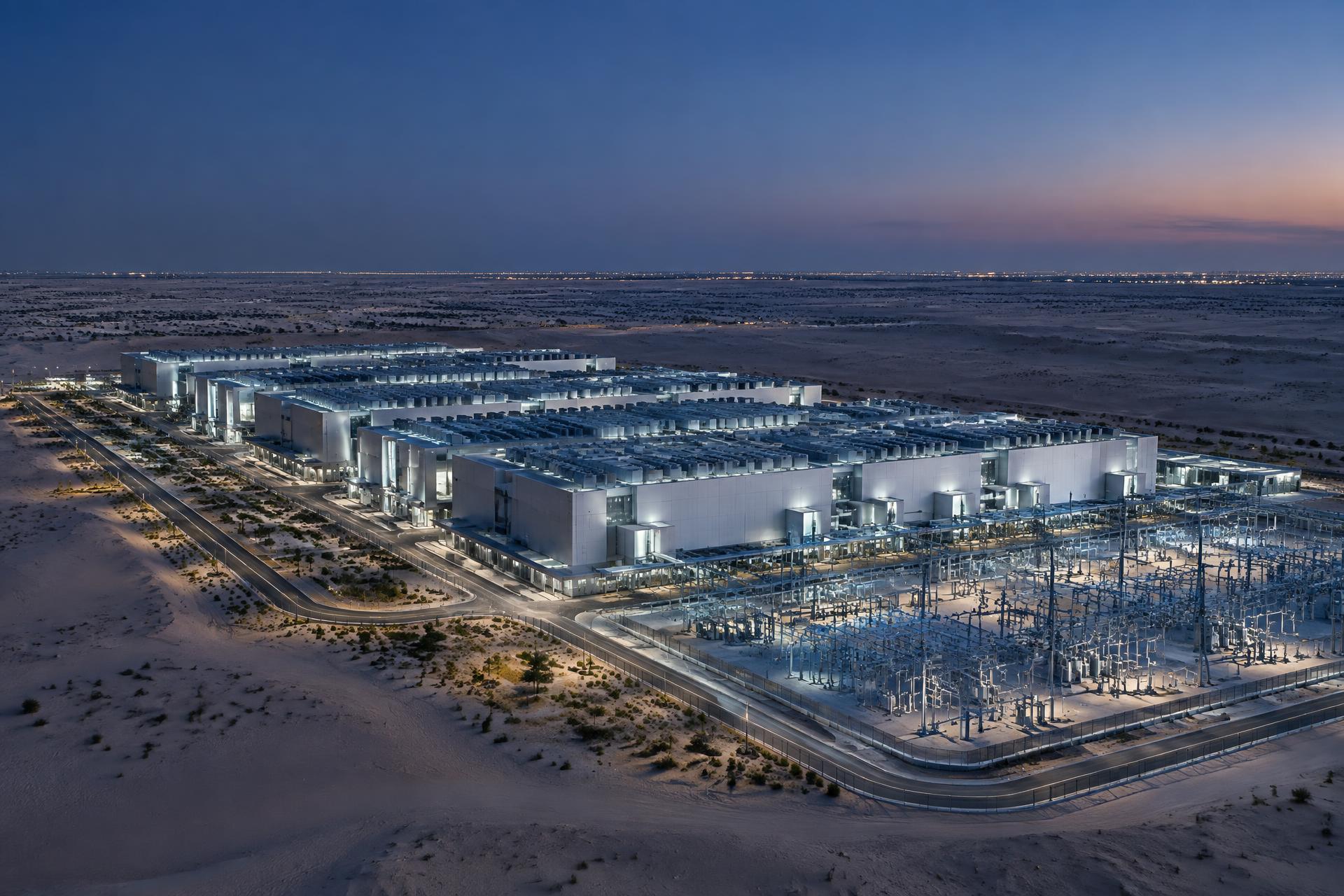 Illustrative vision of a future data center campus in the UAE
